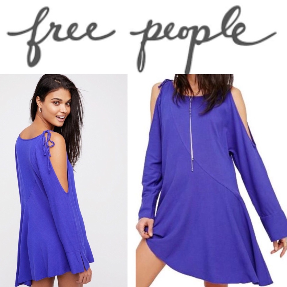 Free People Clear Skies Cold Shoulder Tunic Violet